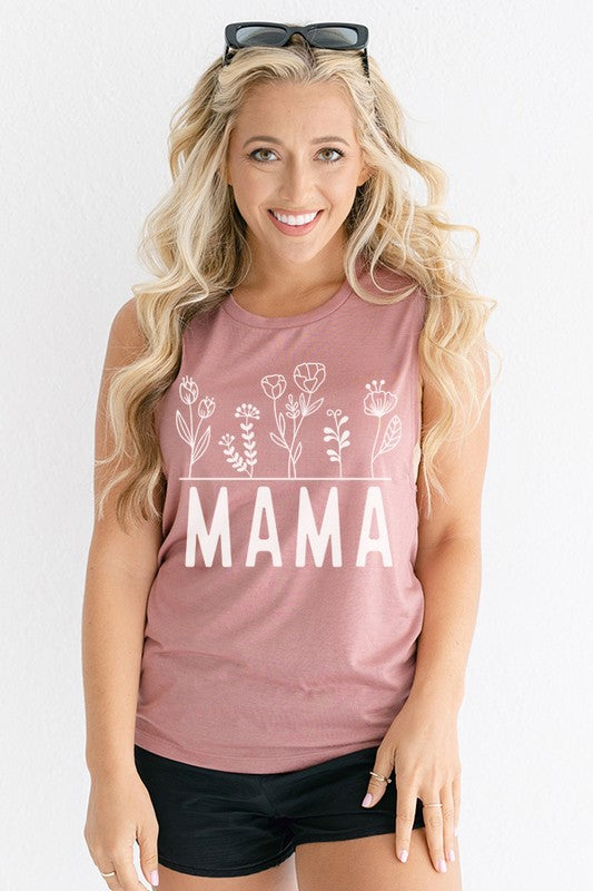 Camiseta sin mangas con diseño floral para el día de la madre
