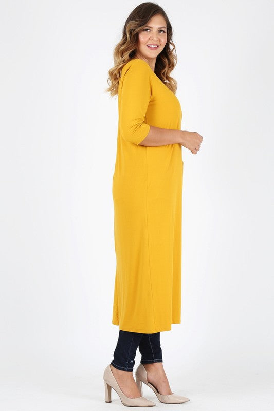 Plus Size Slit front Maxi Top
