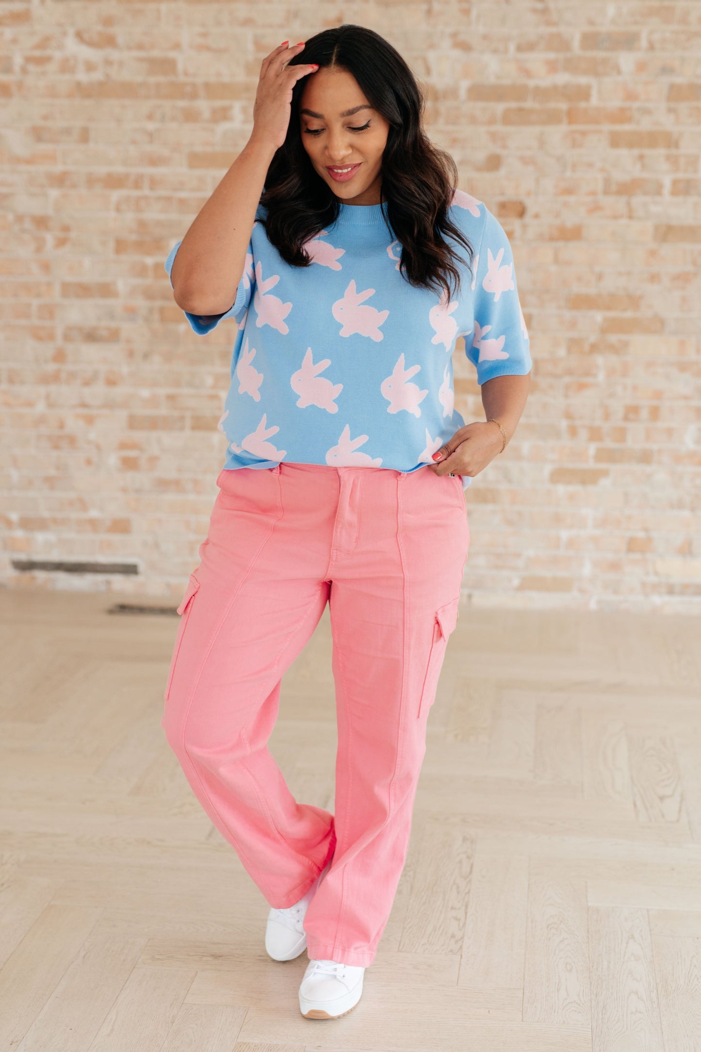 Miss Cottontail Half Sleeve Sweater - Dahlia Boutique