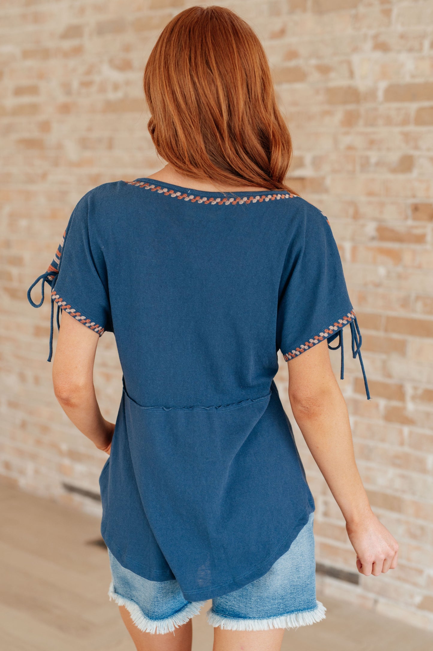 Greece Lightning V-Neck Blouse - Dahlia Boutique