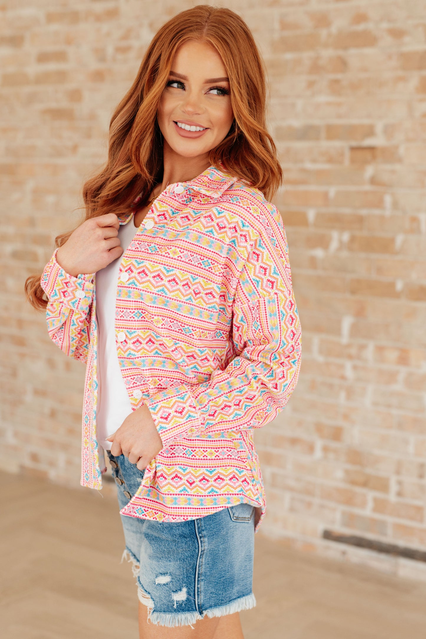 Imagine When Corduroy Button Down - Dahlia Boutique