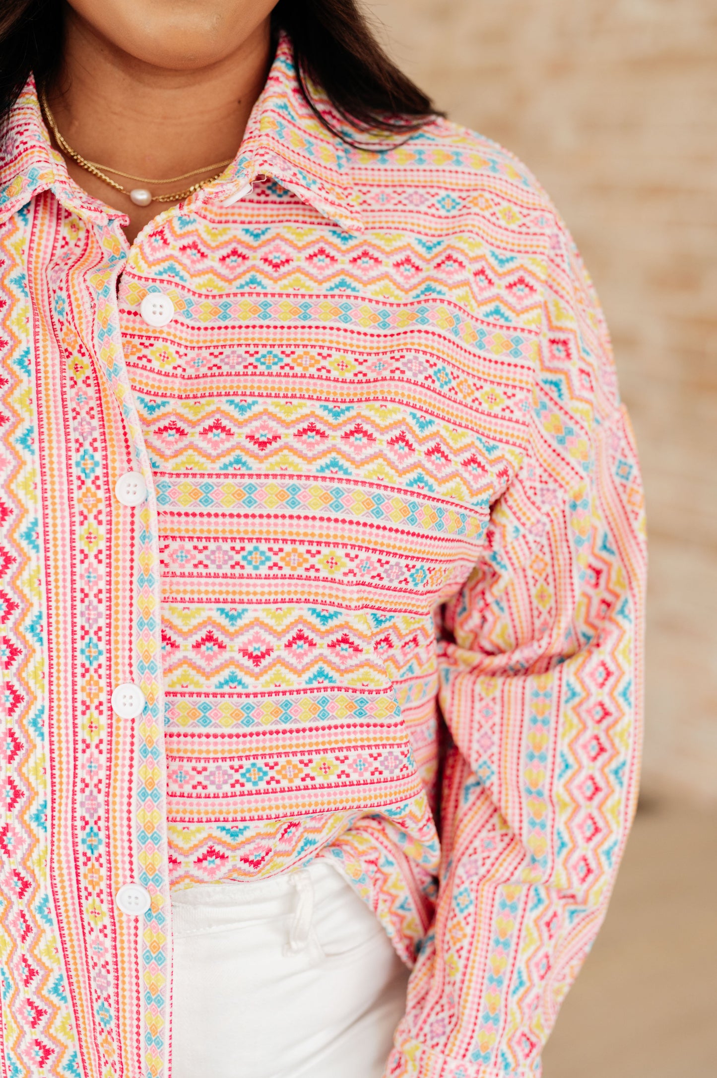 Imagine When Corduroy Button Down - Dahlia Boutique