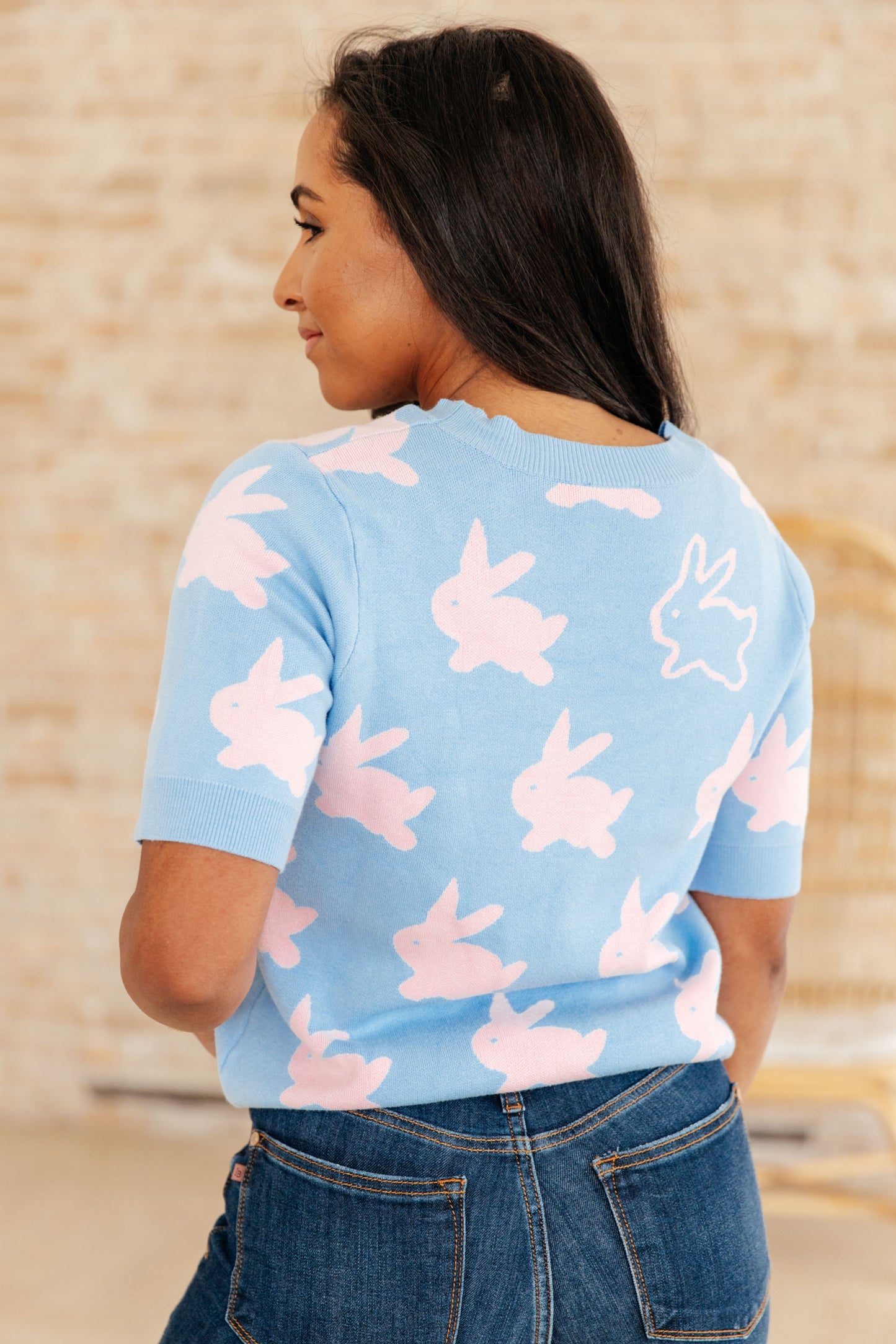 Miss Cottontail Half Sleeve Sweater - Dahlia Boutique