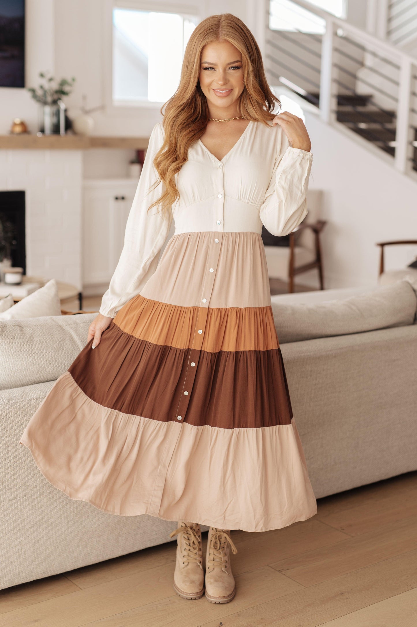 Spice of Life Color Block Midi Dress - Dahlia Boutique