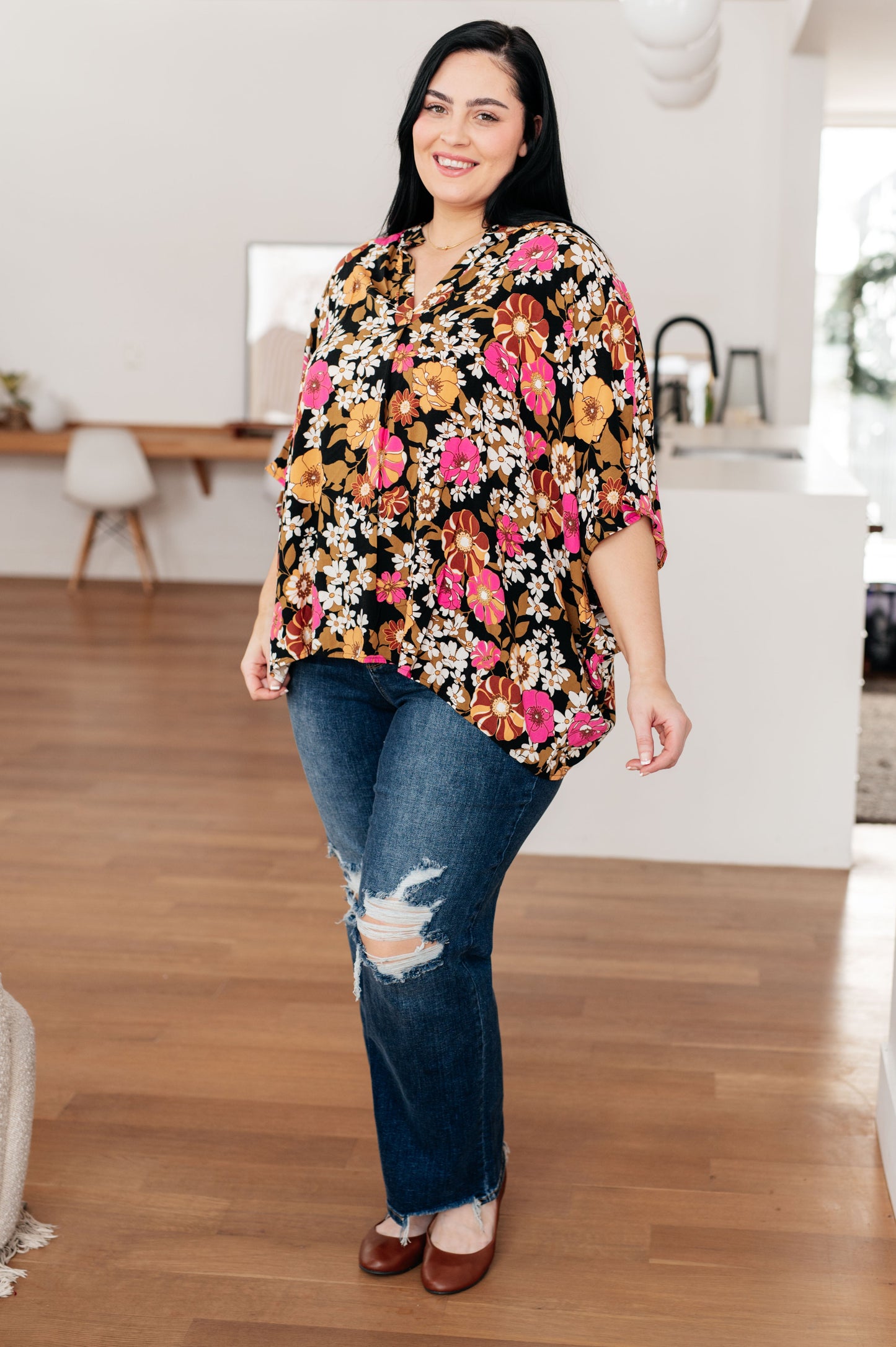 Take Another Chance Floral Print Top - Dahlia Boutique