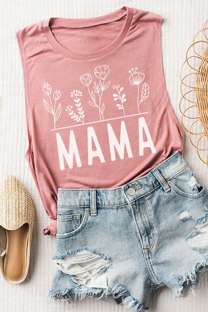 Camiseta sin mangas con diseño floral para el día de la madre