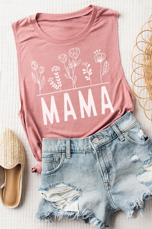 Camiseta sin mangas con diseño floral para el día de la madre