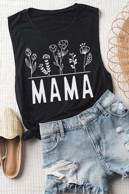 Camiseta sin mangas con diseño floral para el día de la madre