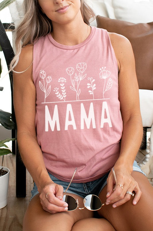 Camiseta sin mangas con diseño floral para el día de la madre