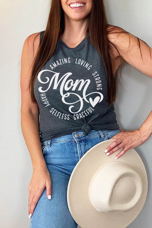 Mamá Increíble Amoroso Fuerte Músculo Tank Top