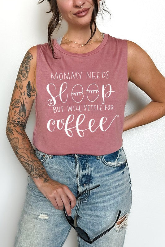 Mamá necesita dormir café músculo Tank Top