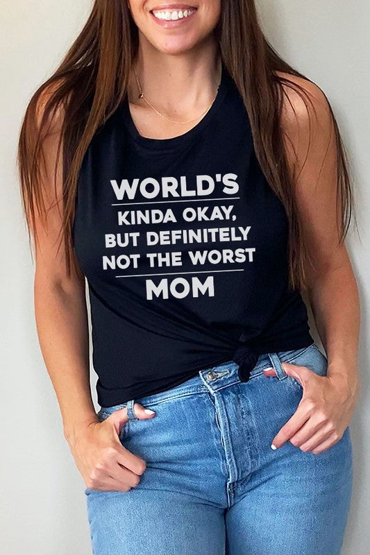 Camiseta sin mangas con músculos de Worlds Kinda Okay Mom