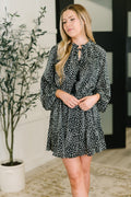 A Cheeky Little Time Tiered Dress in Black