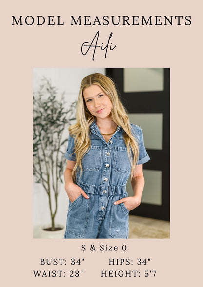 Carla High Waist Ankle Straight Jean in Break Through Blue