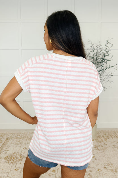 Chic Streak Dolman Sleeve Top in pink