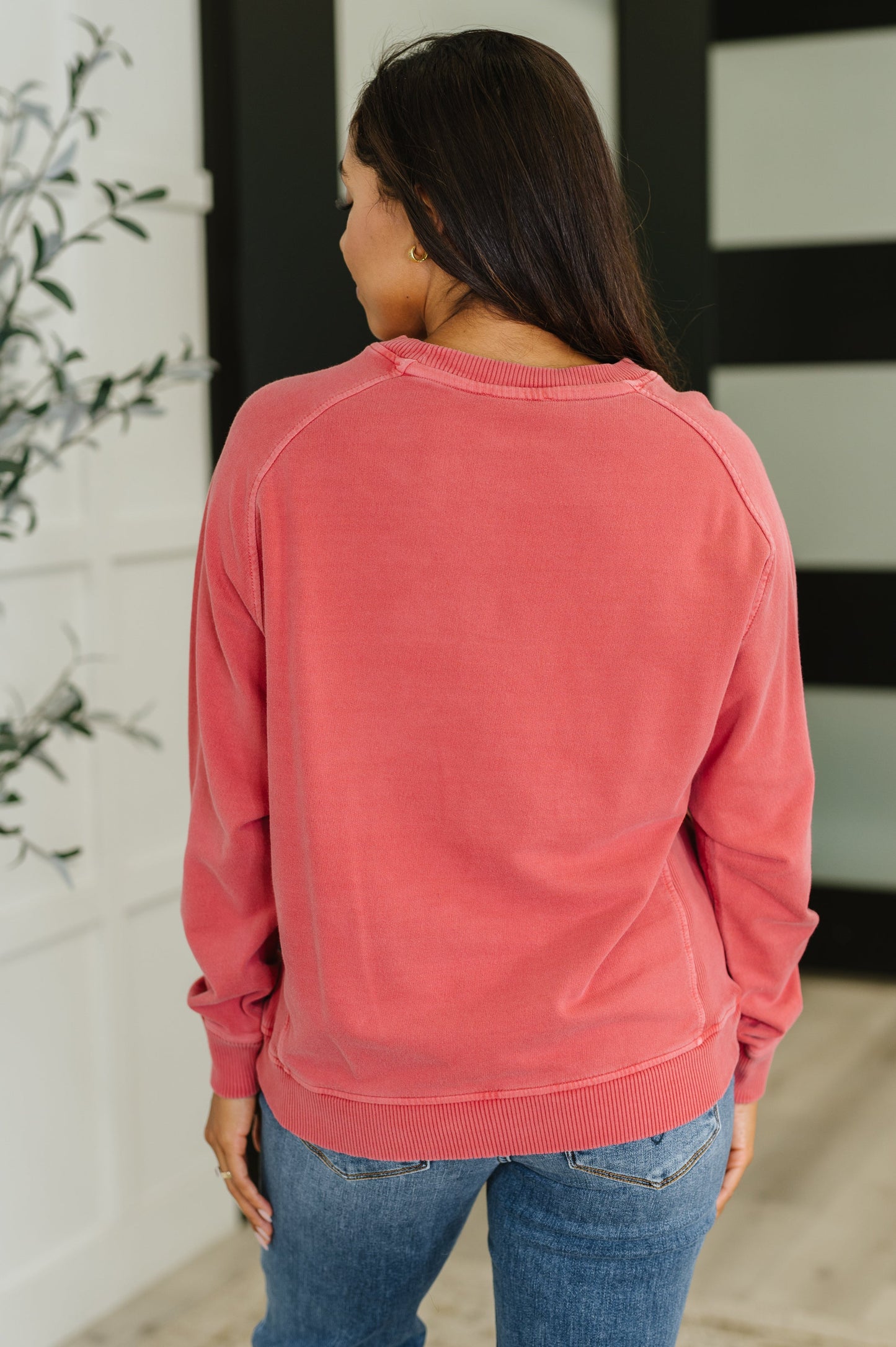 Daily Ease Mineral Wash Pullover in Ruby