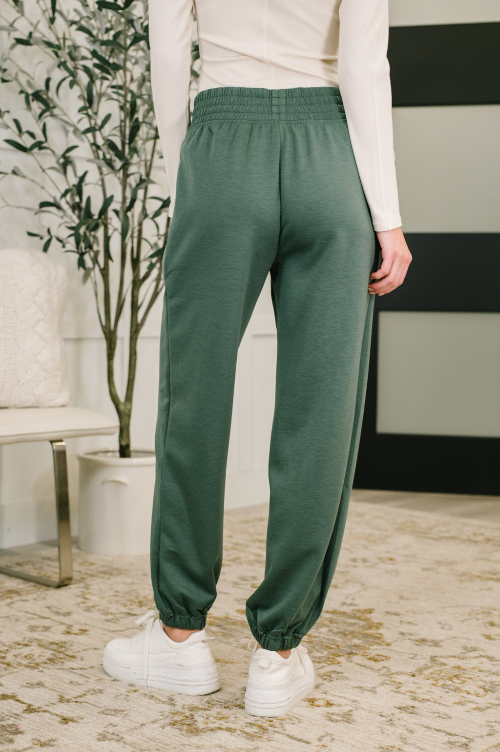 Every Second, Every Hour Jogger Bottoms in Dark Forest