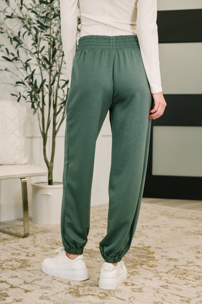 Every Second, Every Hour Jogger Bottoms in Dark Forest