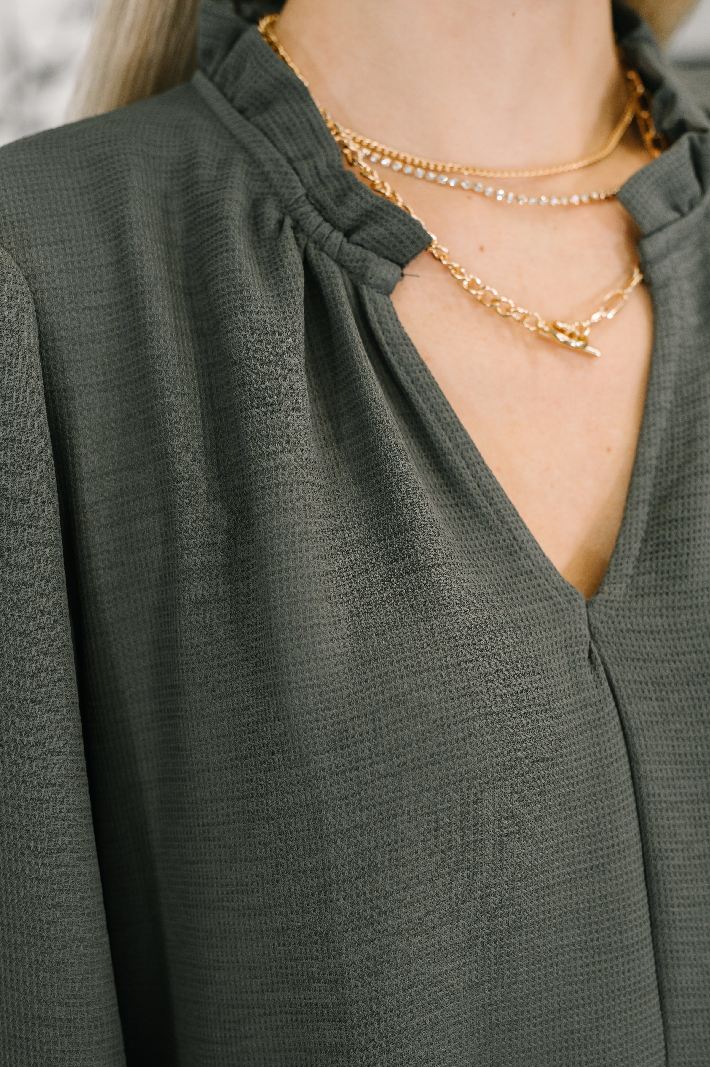 Every Single Touch V-Neck Tiered Dress