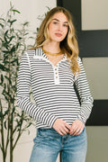 I Know What I Want Long Sleeve Henley Top- 3/3/2026