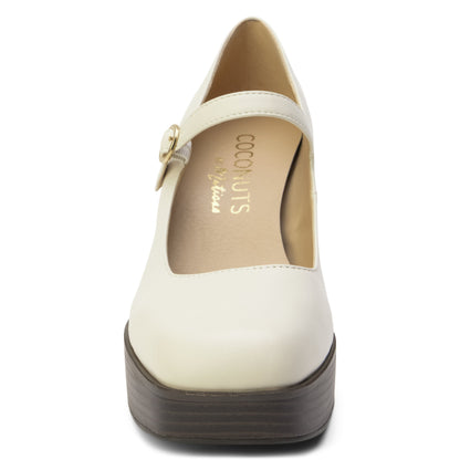 Matilda Platform Heel in Bone