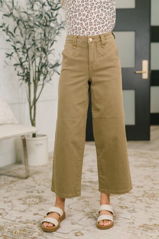 Nancy High Waist Wide Leg Ankle Jean with Vintage Front Yoke