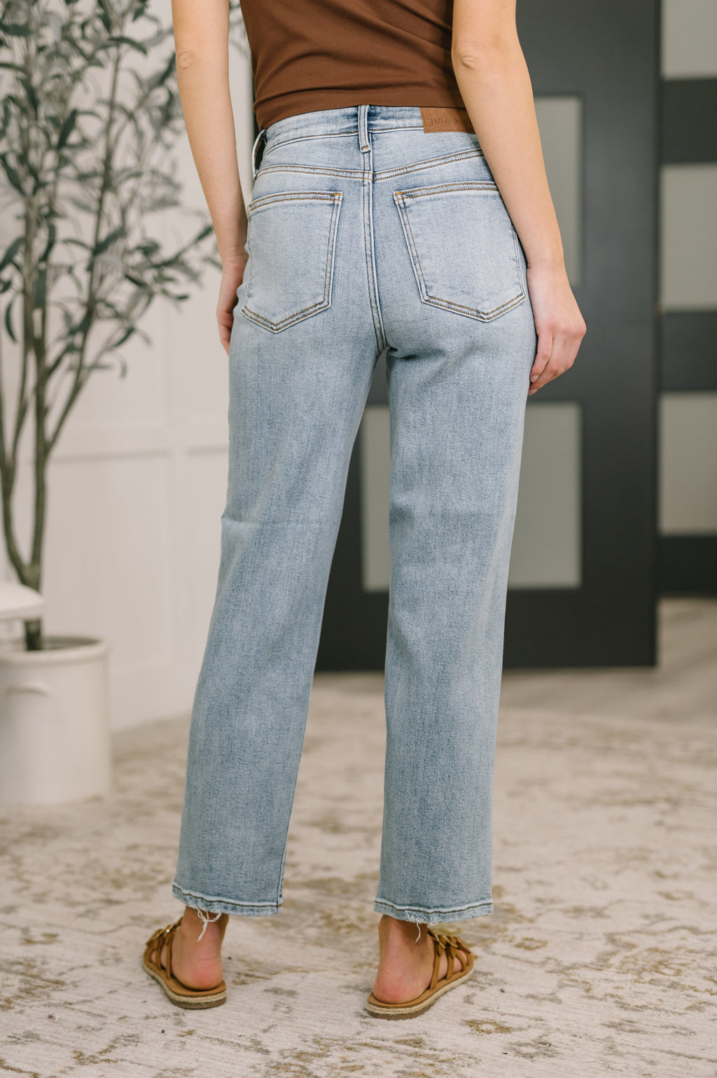 Natalie High Waist Ankle Straight
