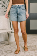 Paige High Waist Rigid Magic Cutoff Short Raw Side Seams