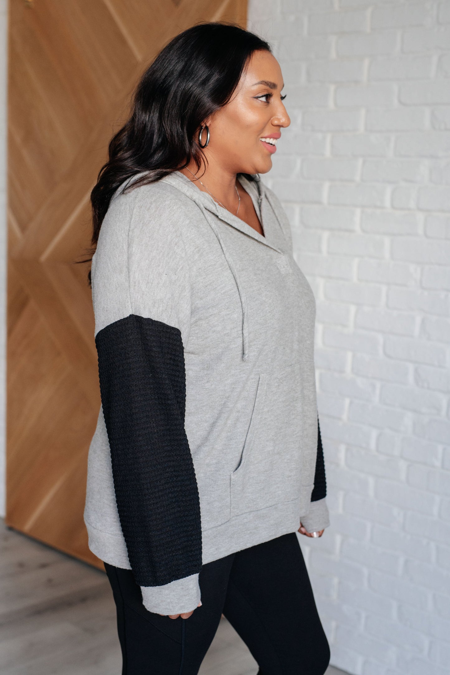 Pull Up Your Sleeves Color Block Hoodie -9/30/2025 NEW