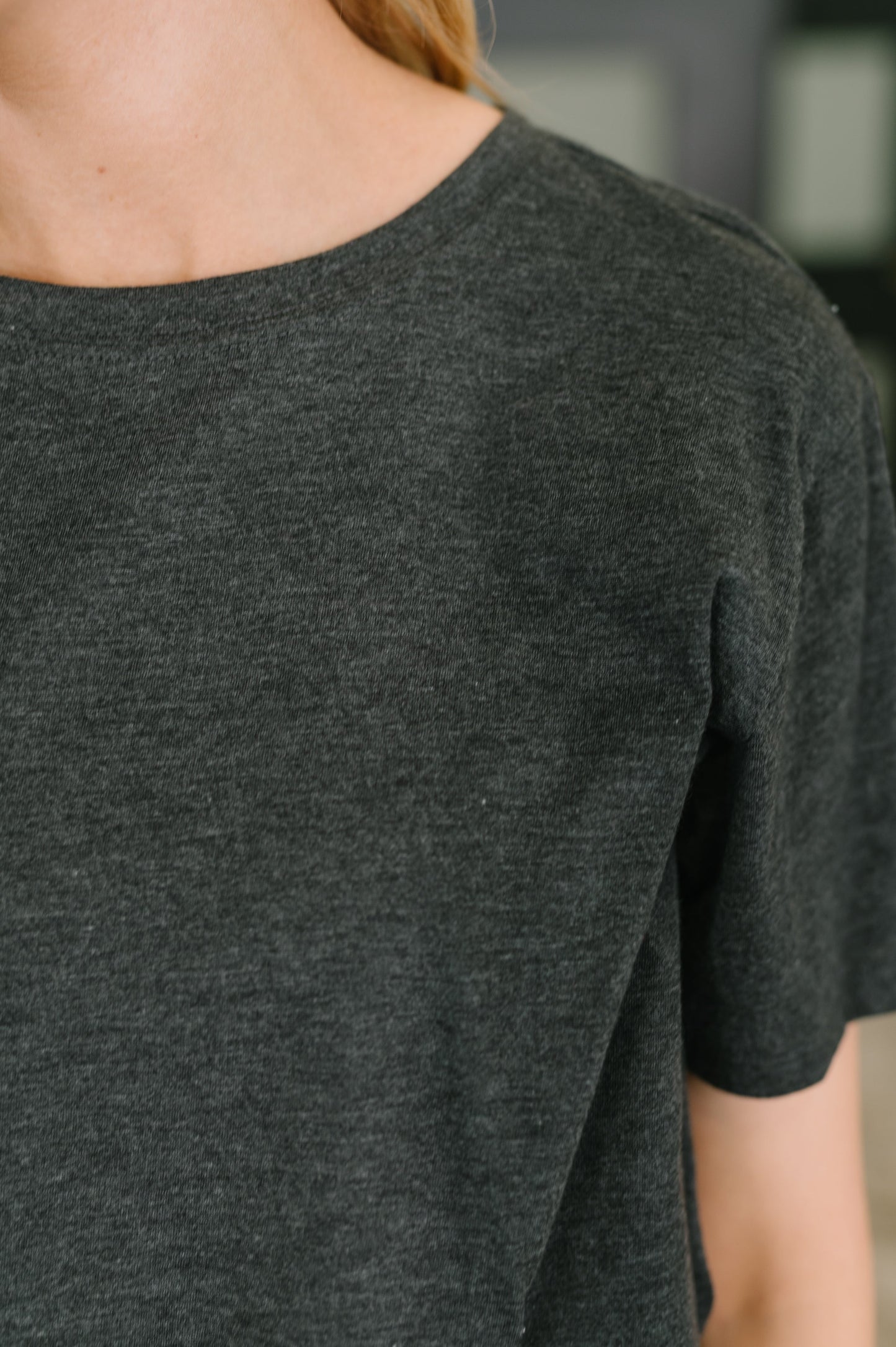 Rest Assured Basic Relaxed Tee in Charcoal