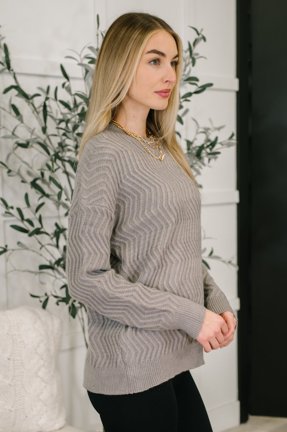 Rush of Joy Textured Long Sleeve Top