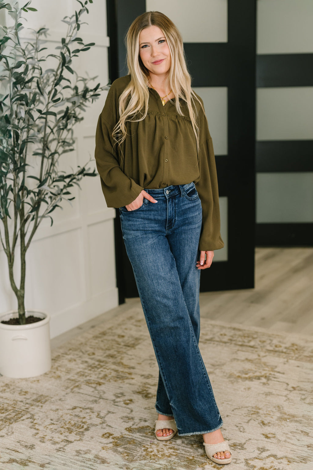 She's Got A Way Button Down Blouse