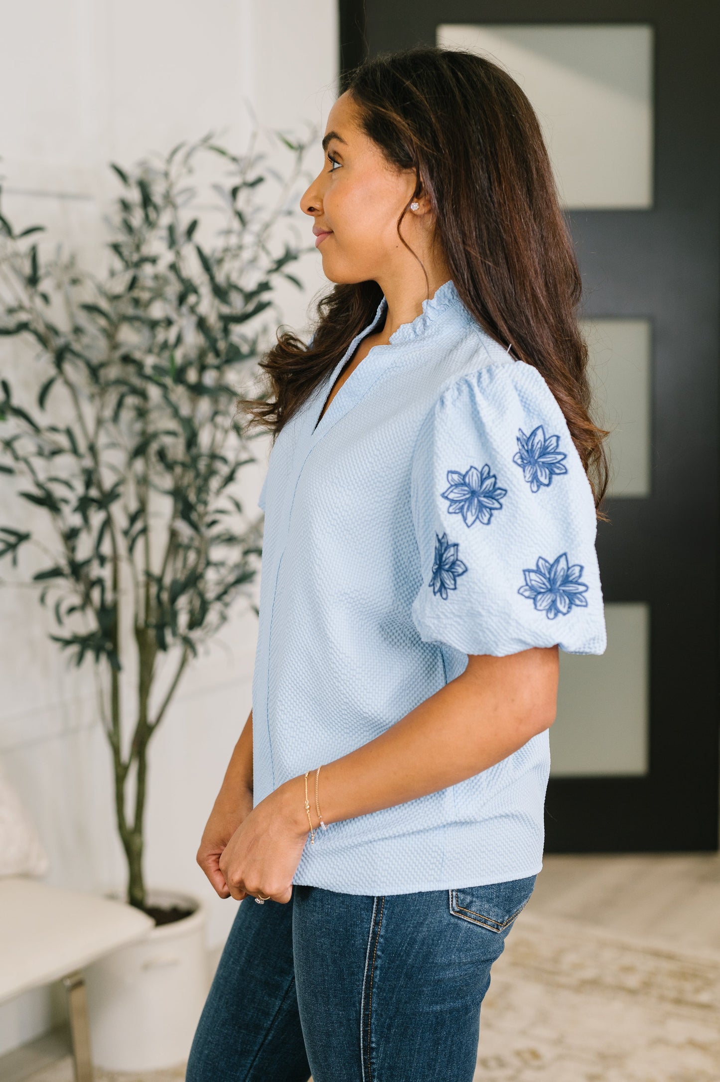 That Easy Notch Neck Blouse