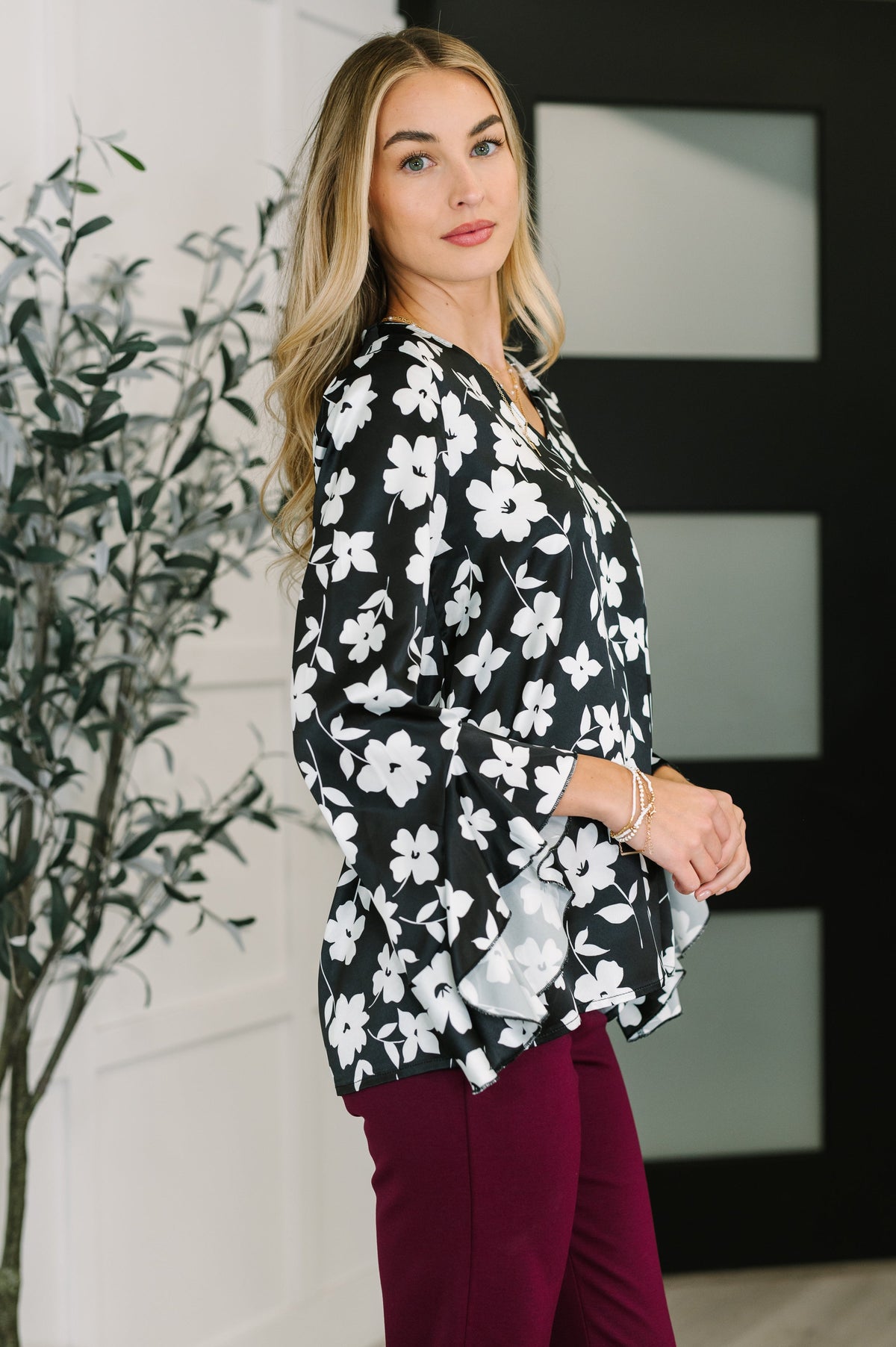 Time and Time Again Floral Blouse