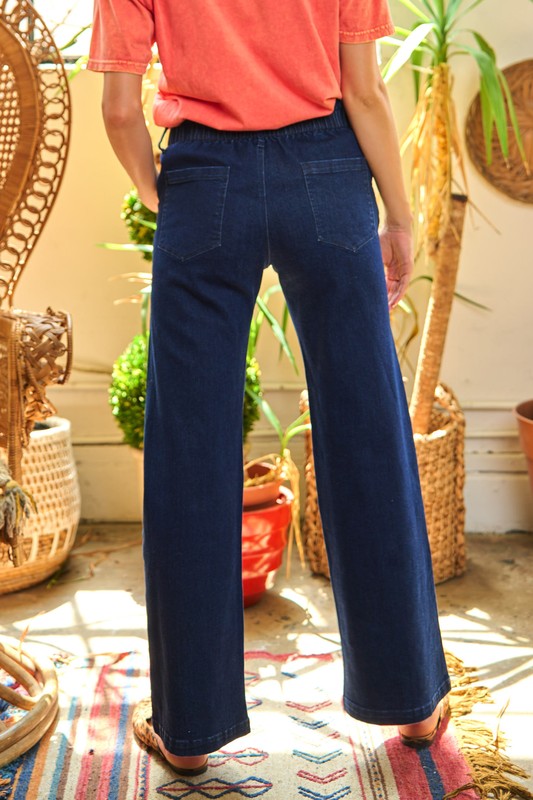 JEANS ANCHO CON BOTONES DE CINTURA ALTA JBJ1087