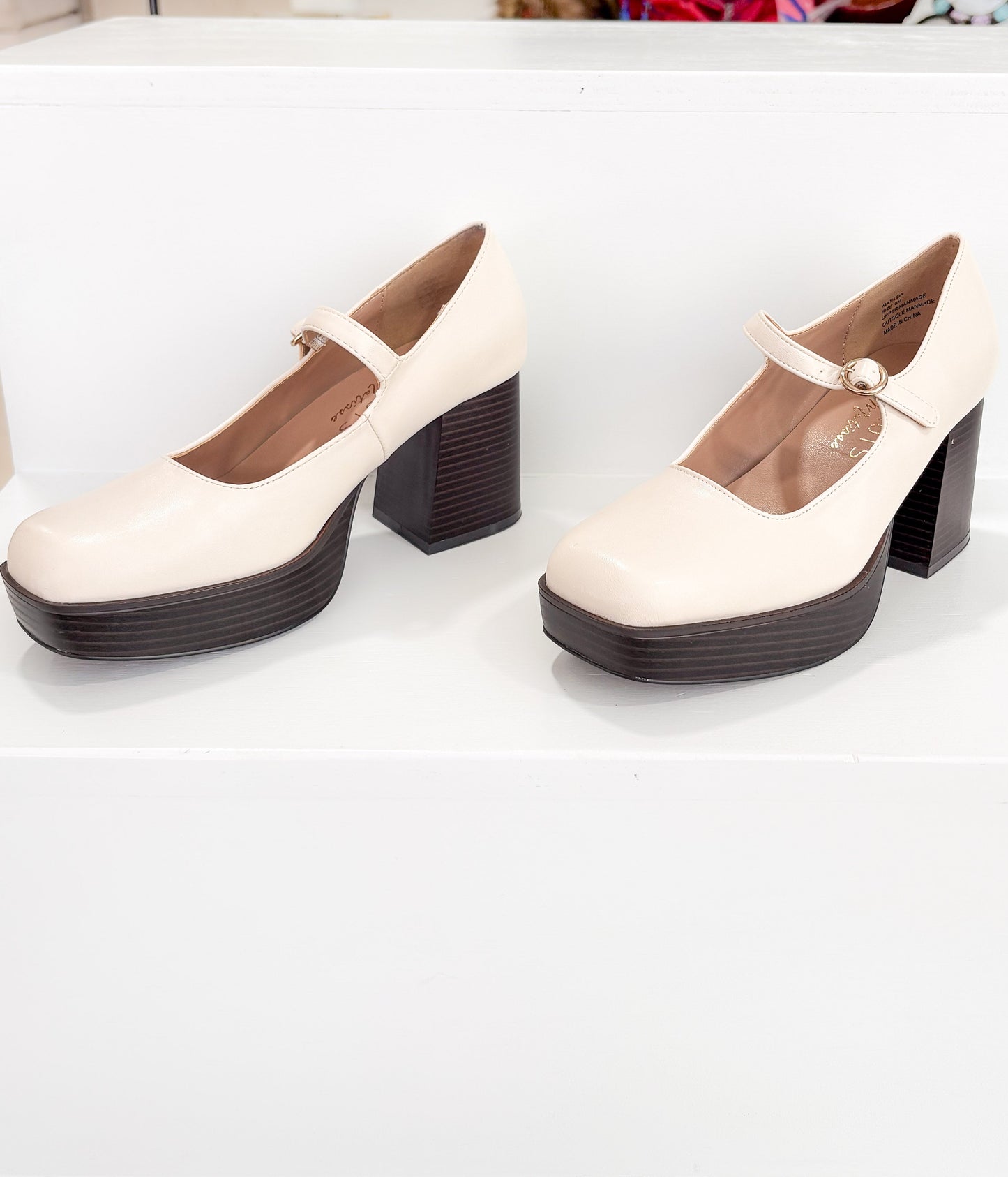 Matilda Platform Heel in Bone