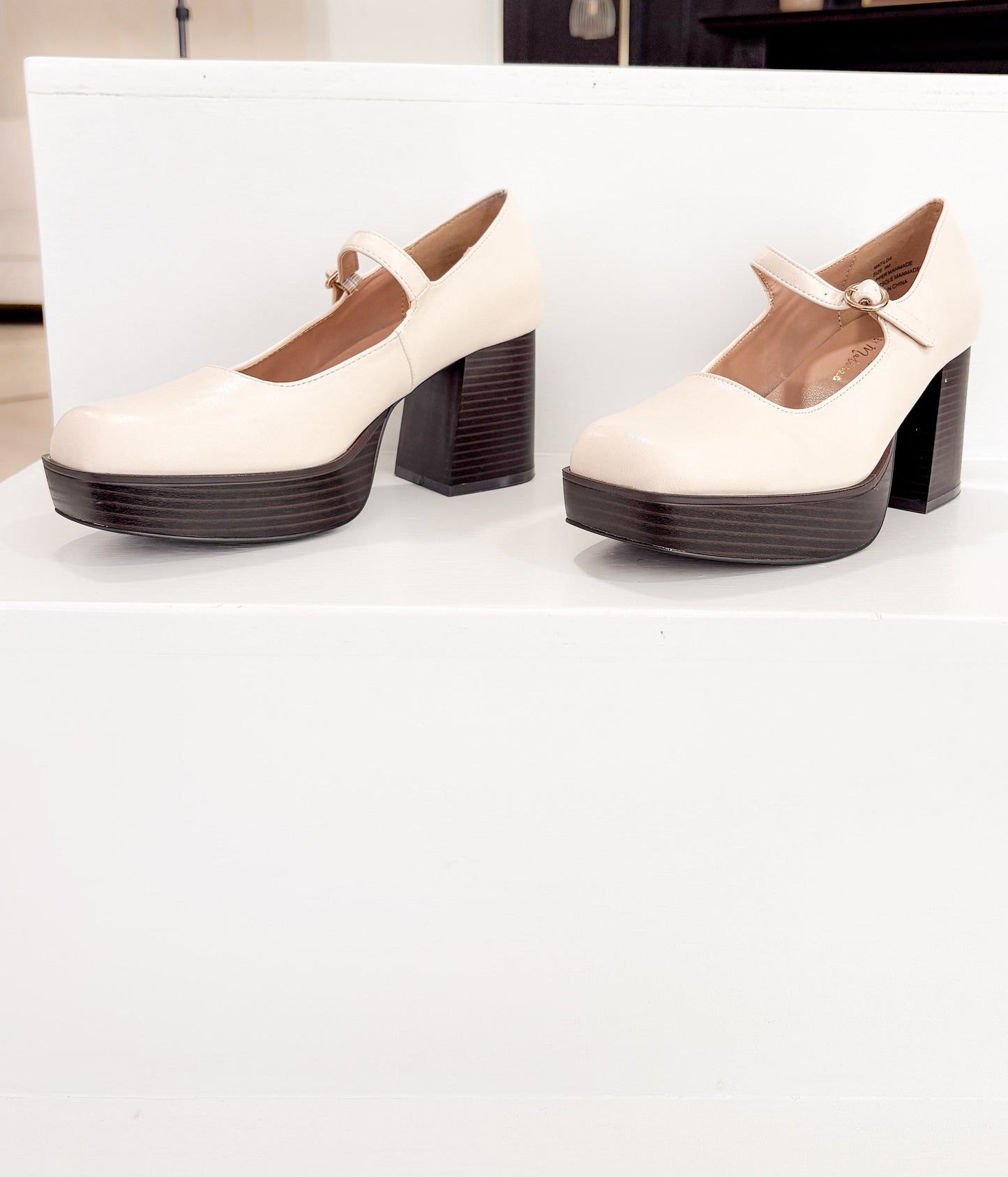 Matilda Platform Heel in Bone