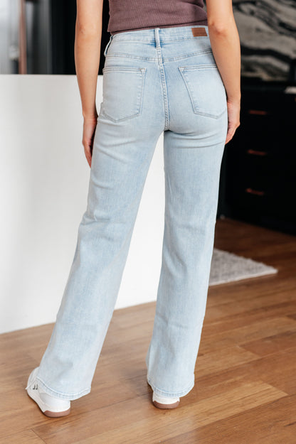 Brooke High Rise Control Top Vintage Wash Straight Jeans - Dahlia Boutique