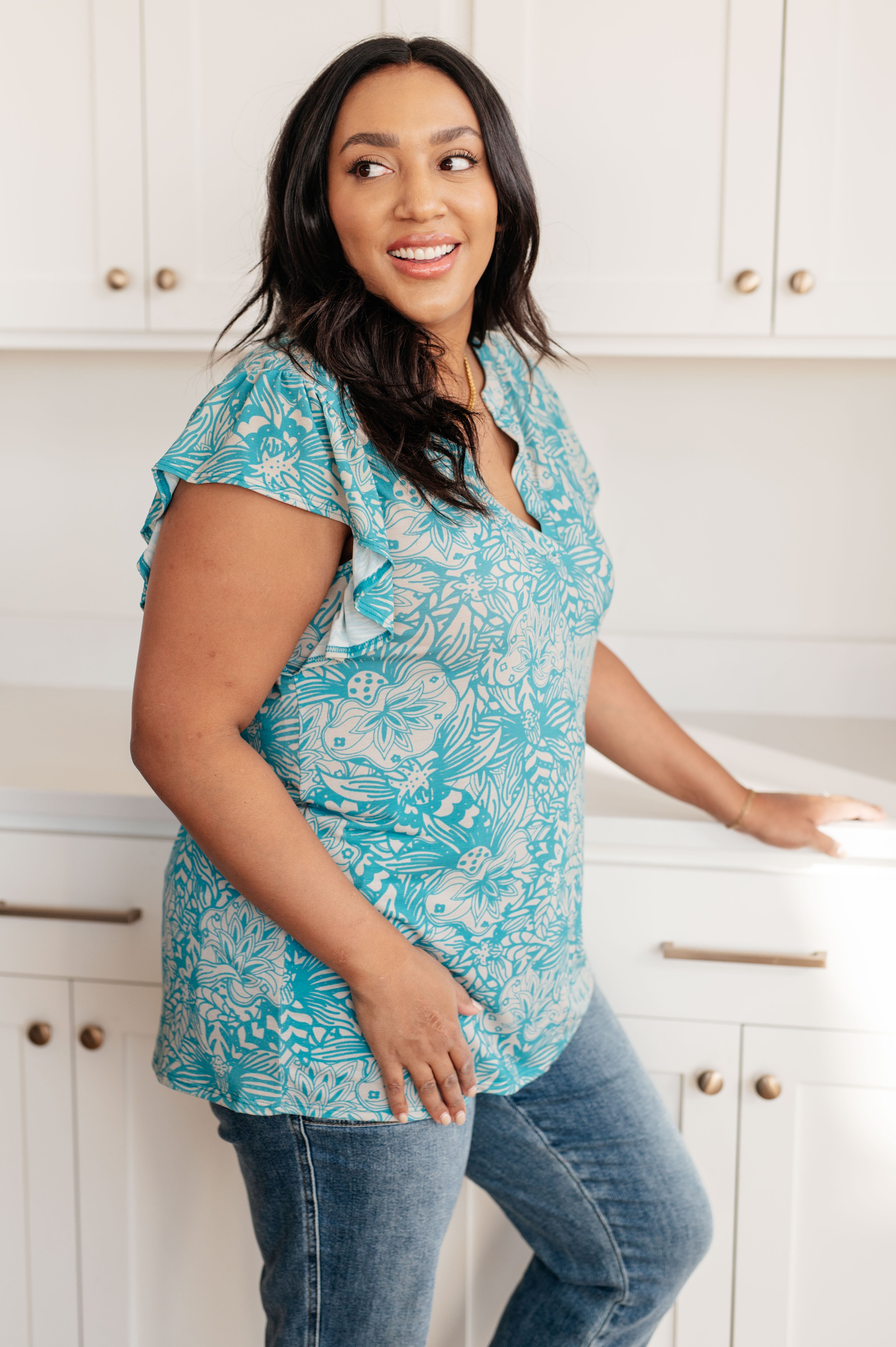 Don't Overthink It Floral Top - Dahlia Boutique