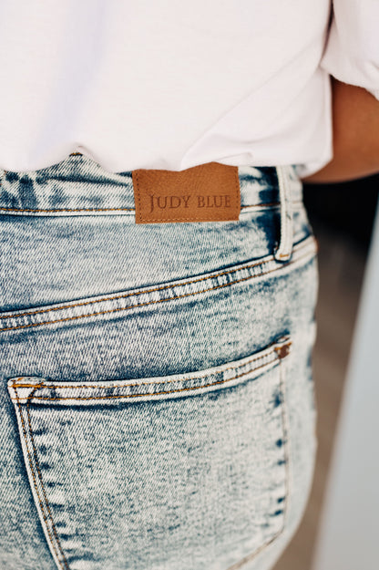 Dory High Waist Mineral Wash Raw Hem Wide Leg Jeans - Dahlia Boutique