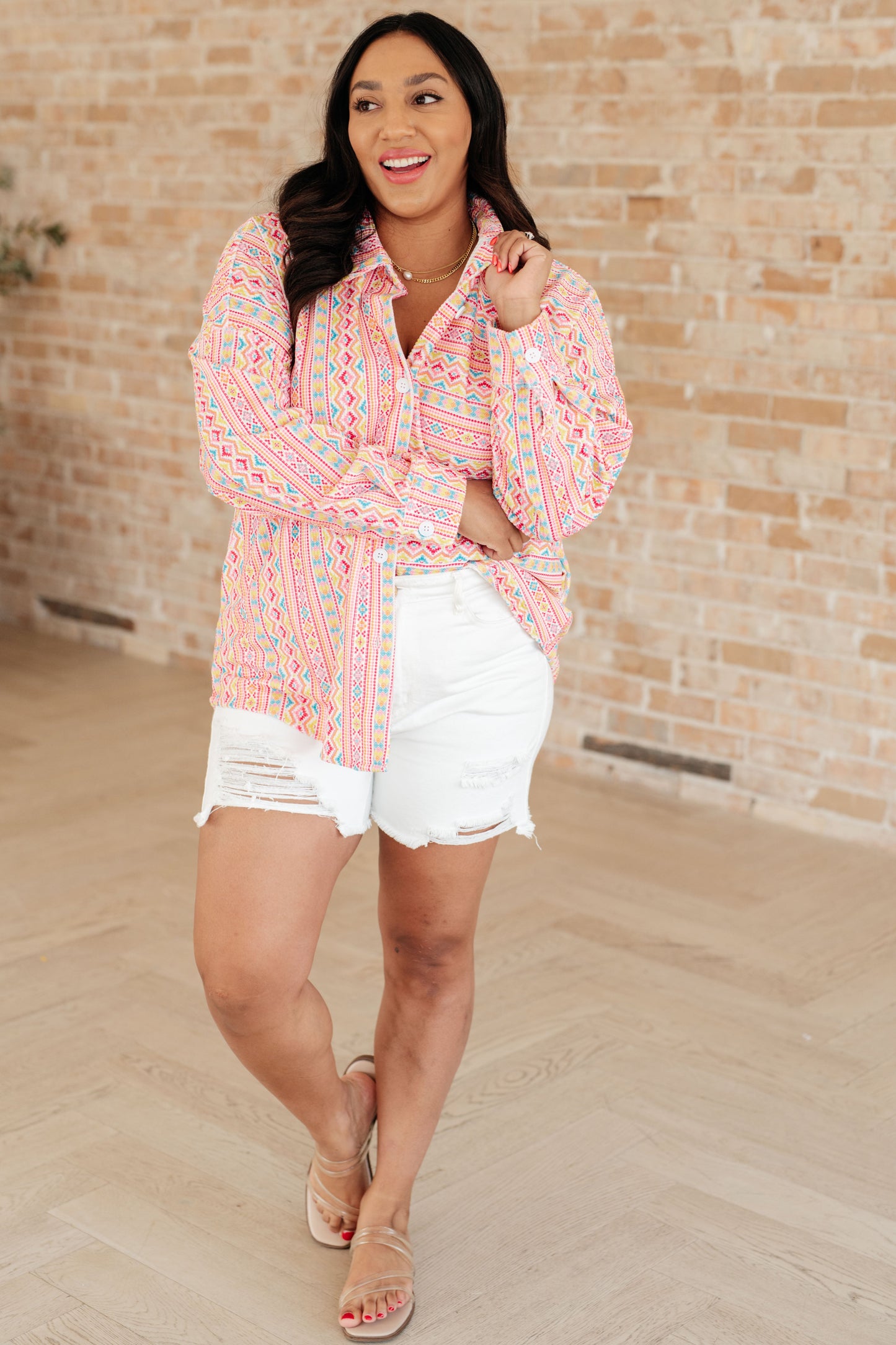 Imagine When Corduroy Button Down - Dahlia Boutique