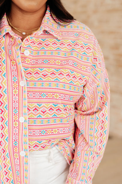 Imagine When Corduroy Button Down - Dahlia Boutique