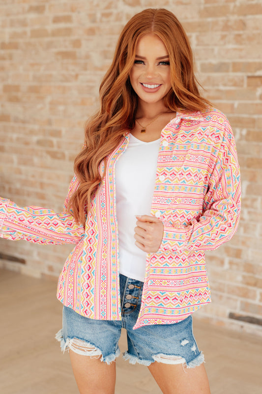 Imagine When Corduroy Button Down - Dahlia Boutique