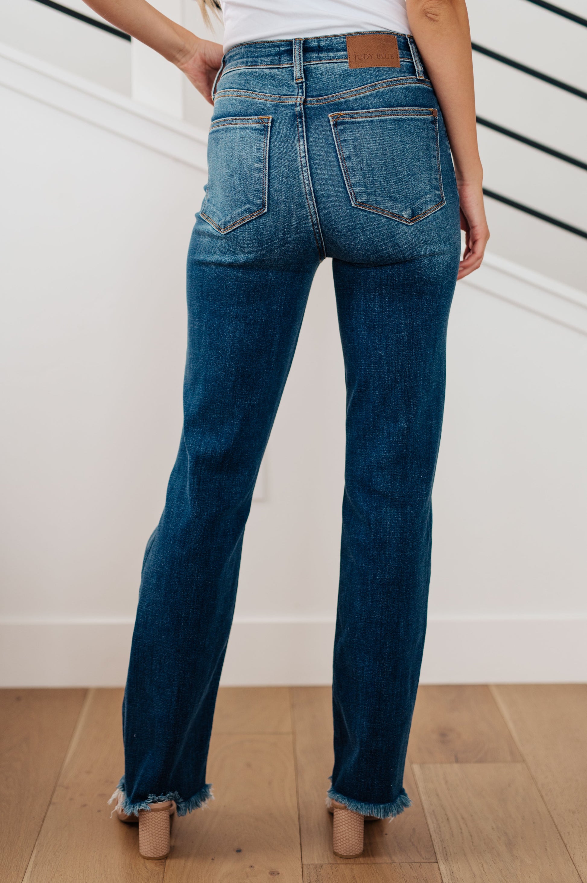 Morgan High Rise Distressed Straight Jeans - Dahlia Boutique