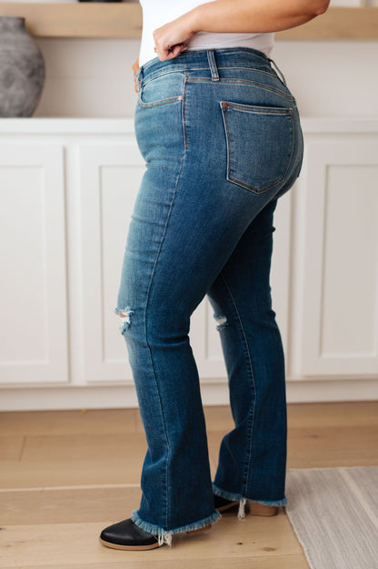 Morgan High Rise Distressed Straight Jeans - Dahlia Boutique
