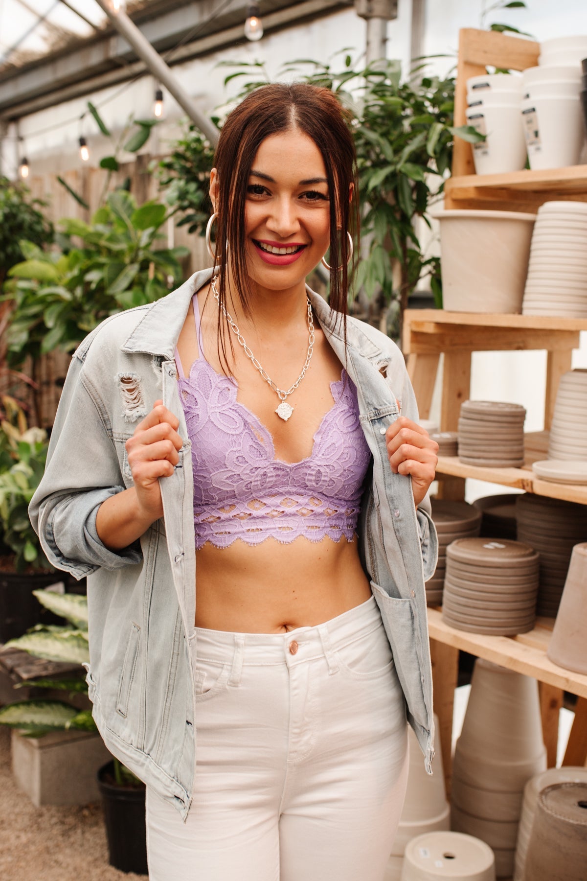 So This is Love Bralette en lavanda