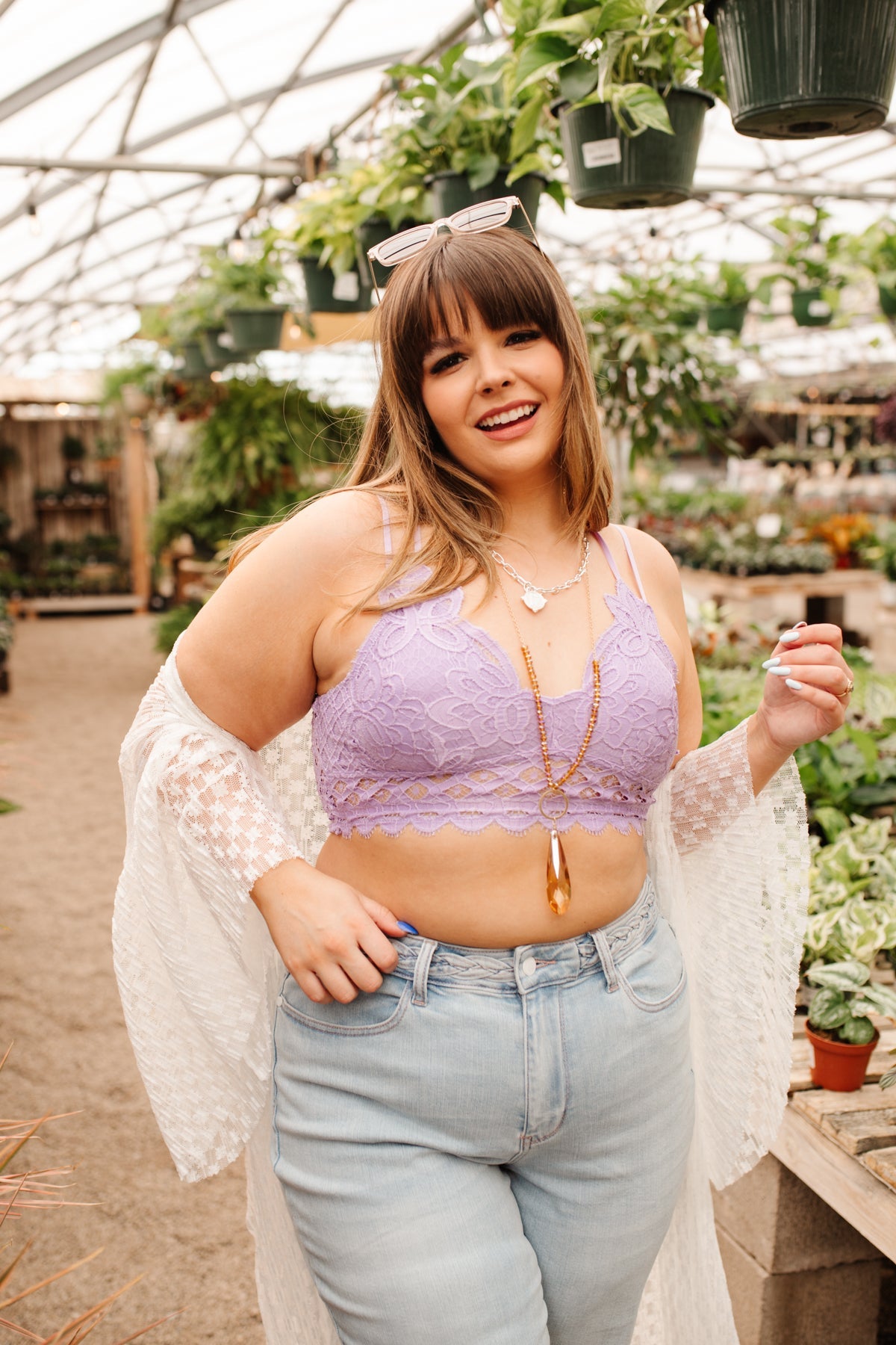 So This is Love Bralette en lavanda