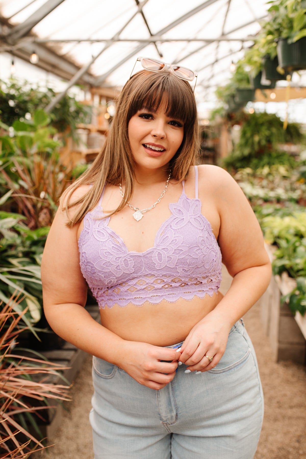 So This is Love Bralette en lavanda