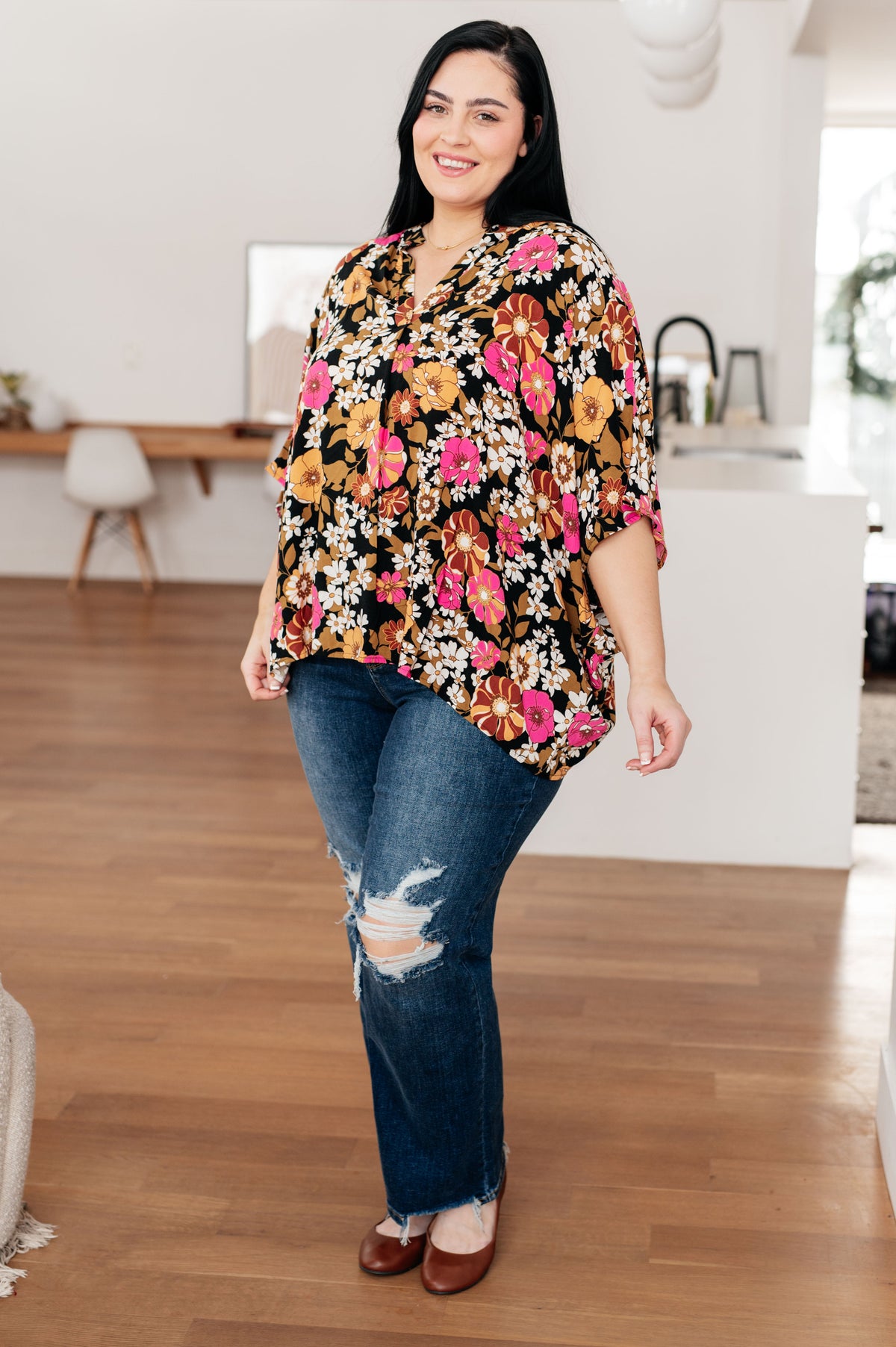 Take Another Chance Floral Print Top - Dahlia Boutique